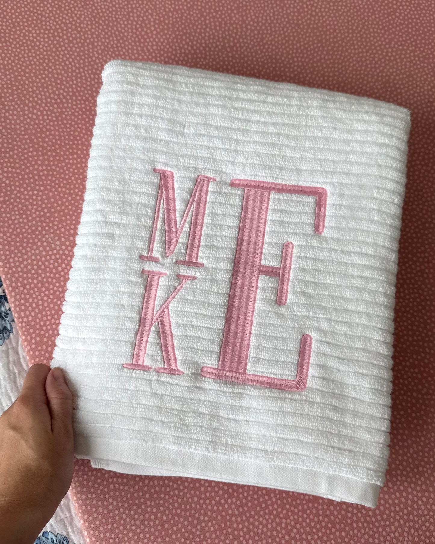 Large Monogram - Bath Towel - Customer Provided