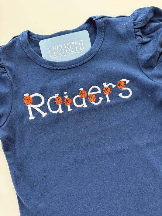 Girls Custom Ruffle Short Sleeve Tshirt