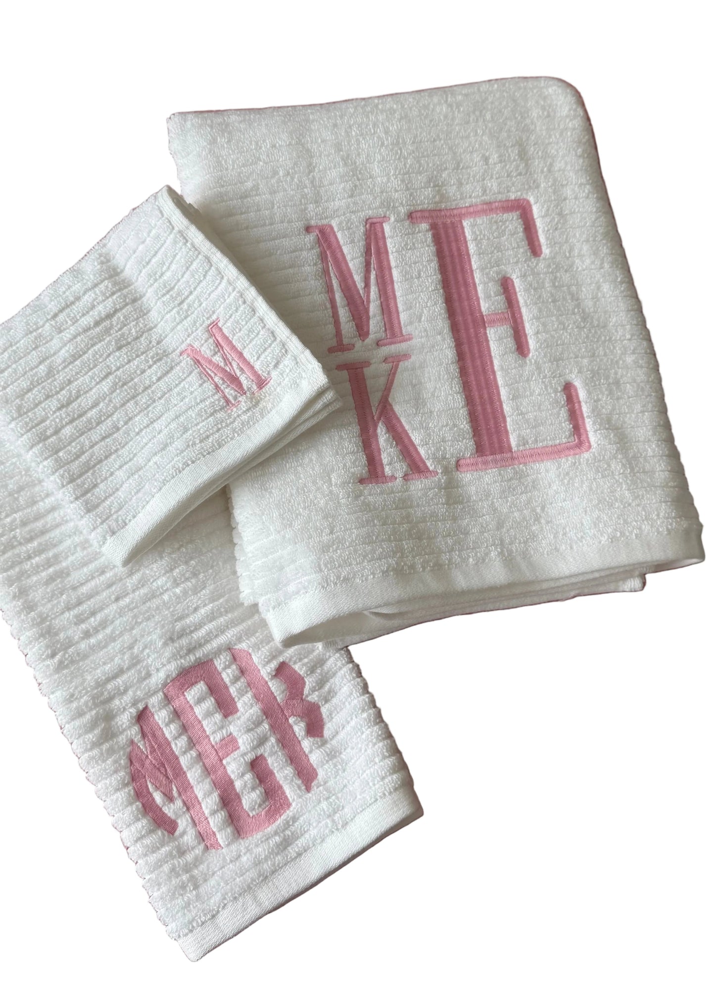 Monogram Set - Customer Provided 6 Piece Bath Towel Set