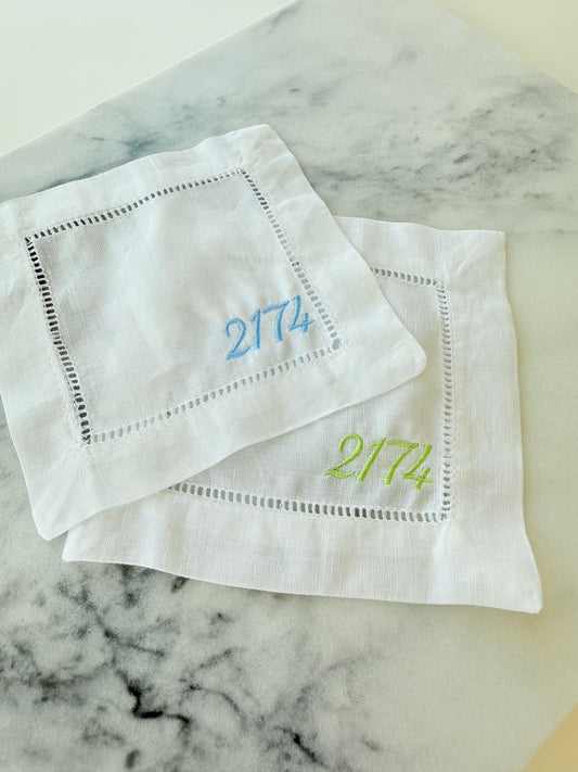 Custom Address Cocktail Napkins