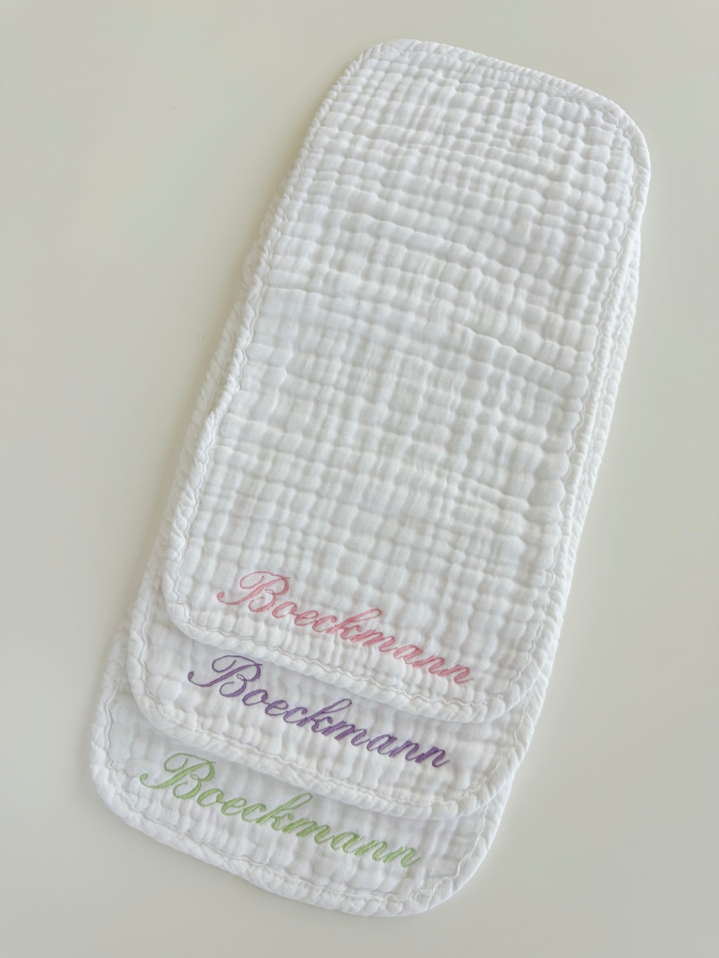 Custom Name Burp Cloth Set of 3