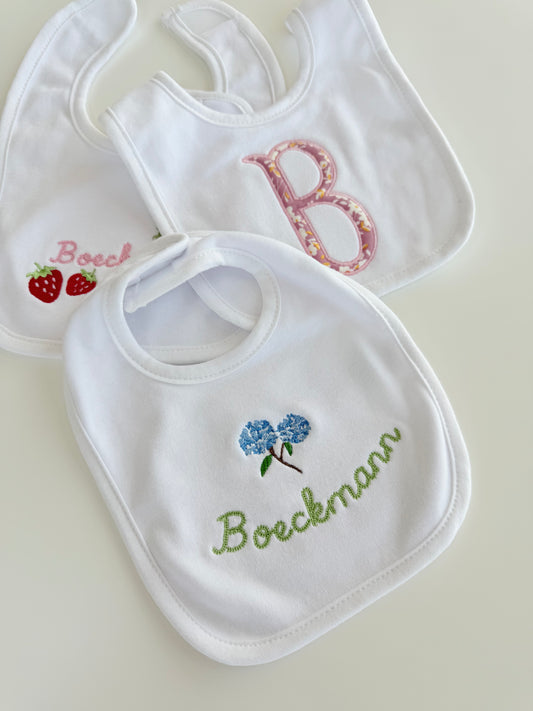Hydrangea Custom Baby Bib