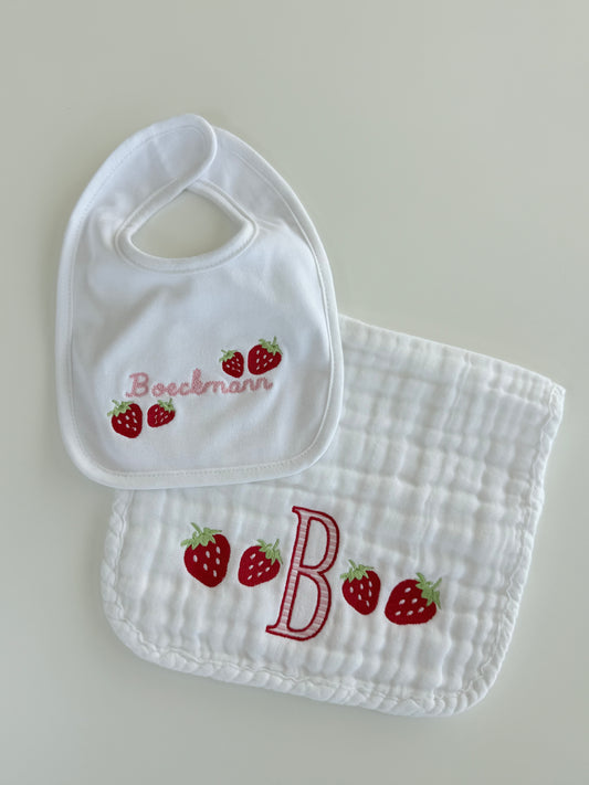 Strawberry Custom Baby Bib