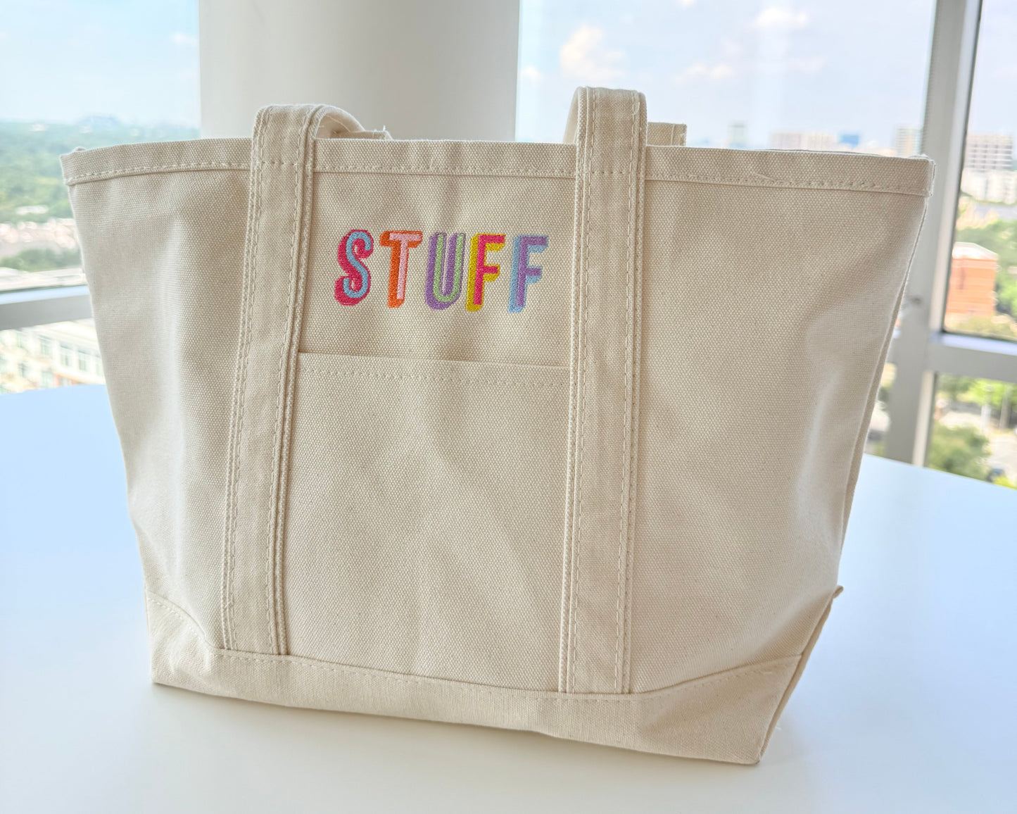 Classic Canvas Tote - Zip Top Medium