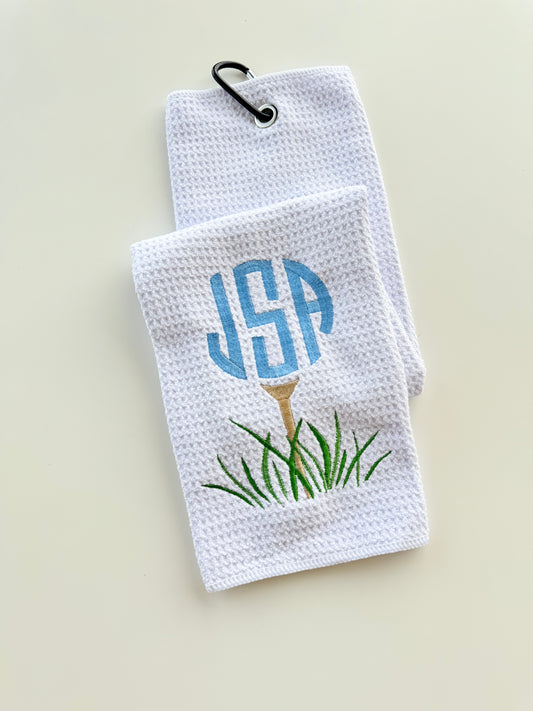 Monogram Ball Custom Golf Towel