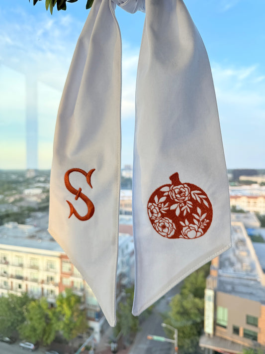 Floral Pumpkin Wreath Sash