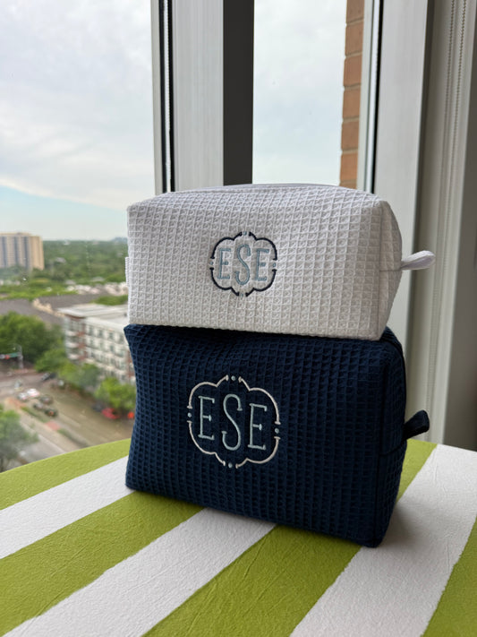 Monogram Small Waffle Pouch
