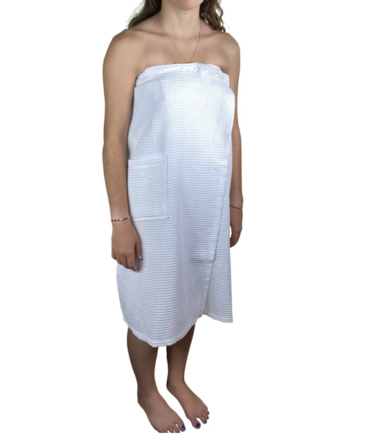 Spa Wrap - Cotton Waffle Snap Closure