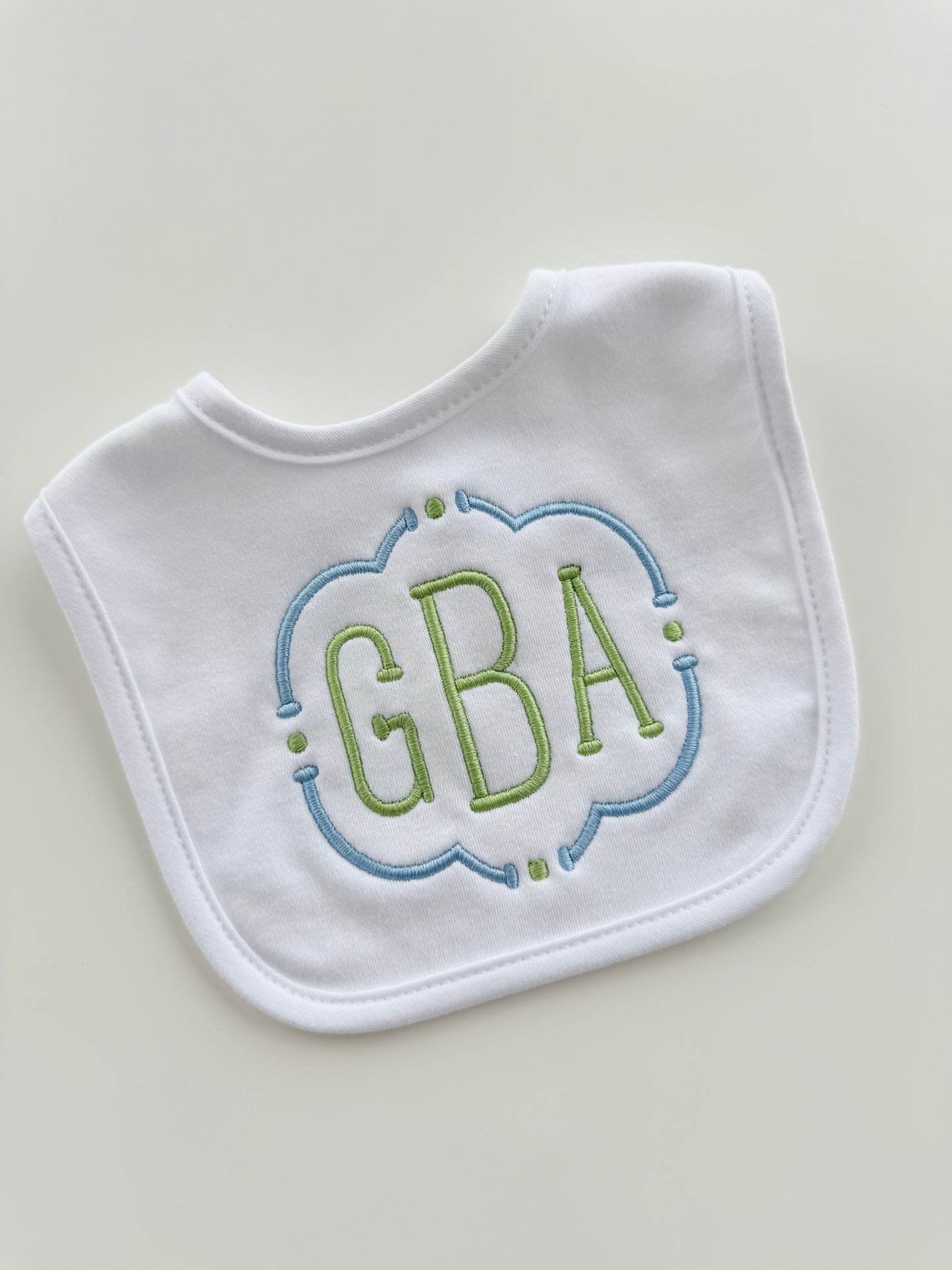 Monogram Cotton Baby Bib
