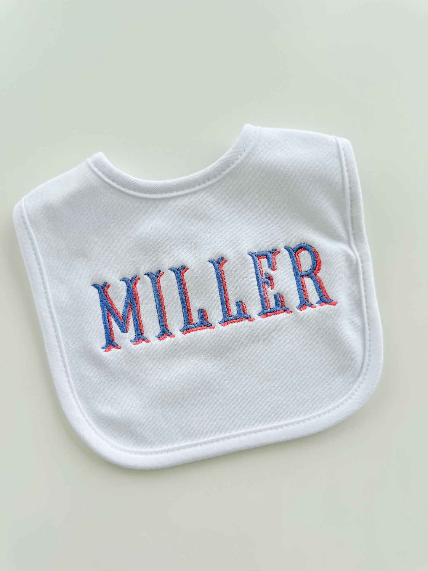 Name or Word Cotton Baby Bib