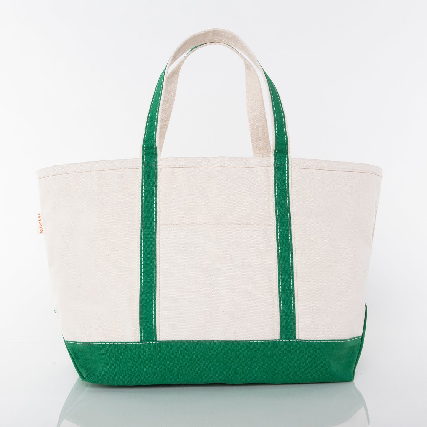 Large Classic Canvas Tote Bag with Zip Top