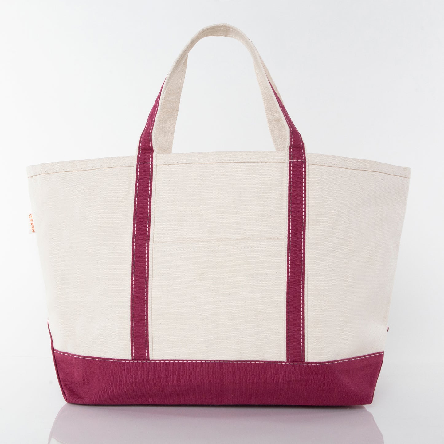 Large Classic Canvas Tote Bag with Zip Top