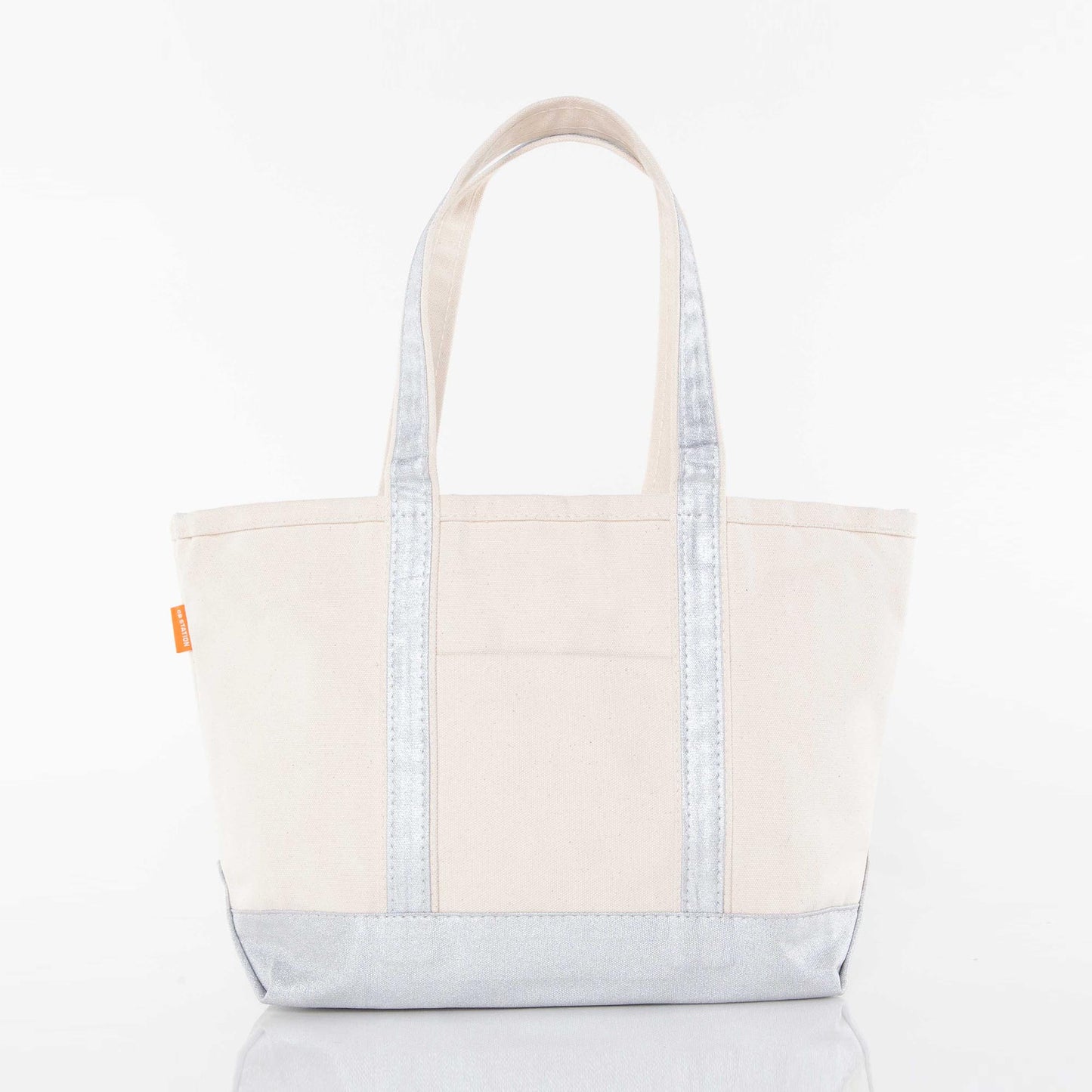Metallic Classic Canvas Tote - Zip Top Medium