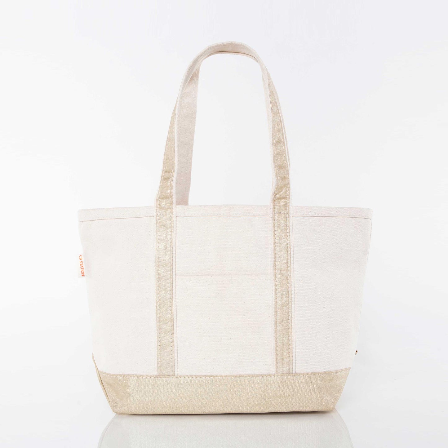 Metallic Classic Canvas Tote - Zip Top Medium