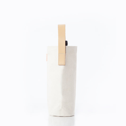 Leather Strap Wine Tote Bag