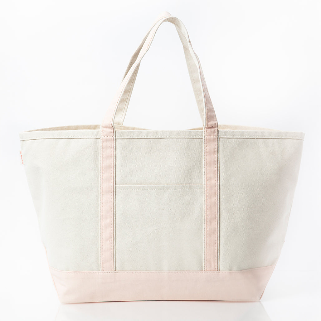 Large Classic Canvas Tote Bag with Zip Top