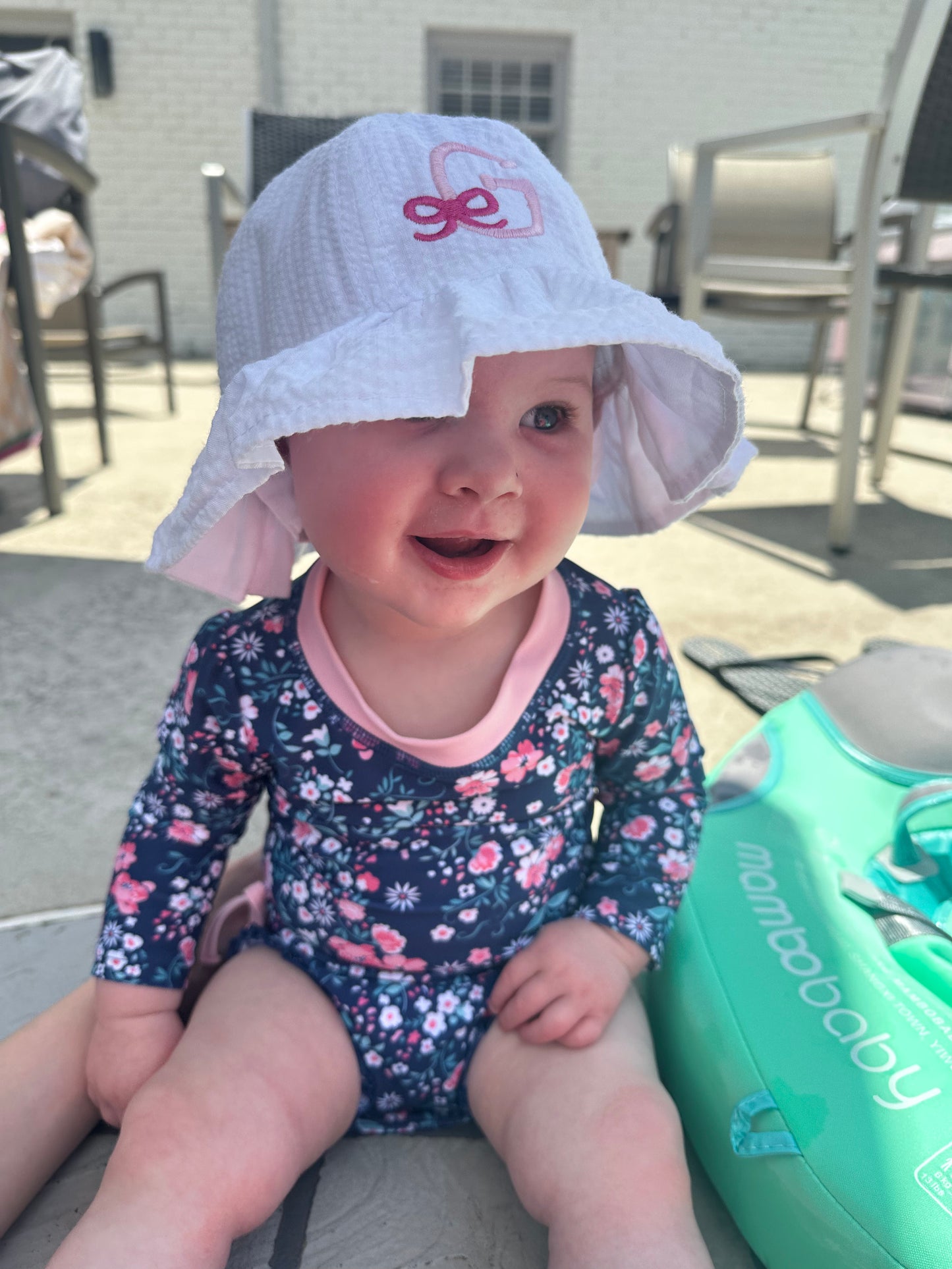 Baby Seersucker Pool Hat
