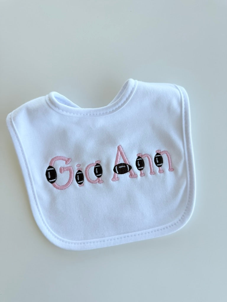 Name or Word Cotton Baby Bib