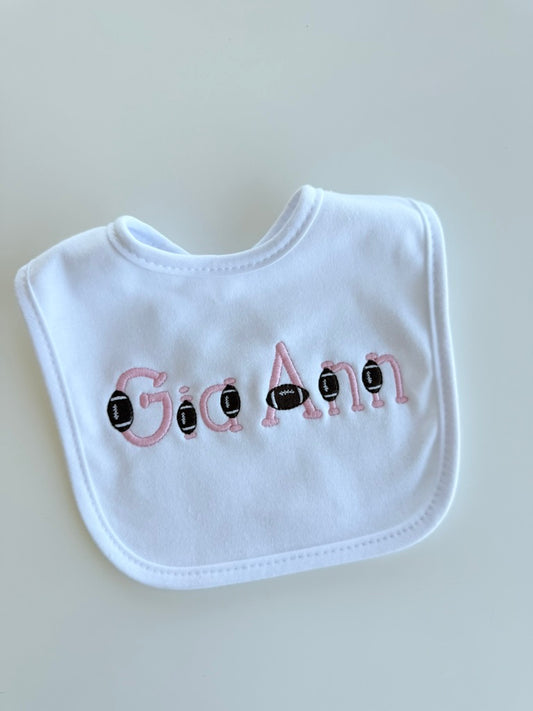 Name or Word Cotton Baby Bib