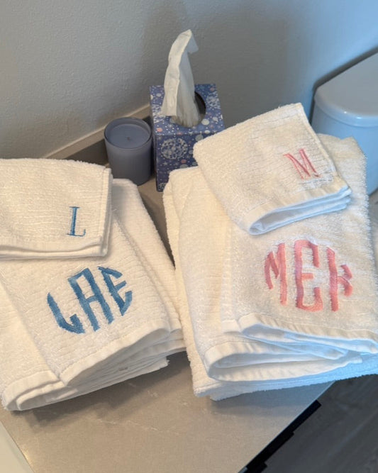 Cotton Ribbed 6 Piece Towel Set