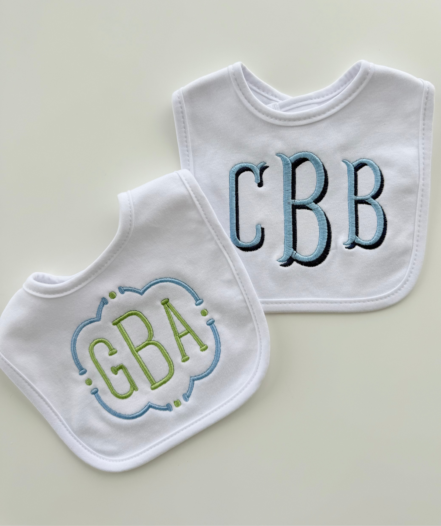 Monogram Cotton Baby Bib