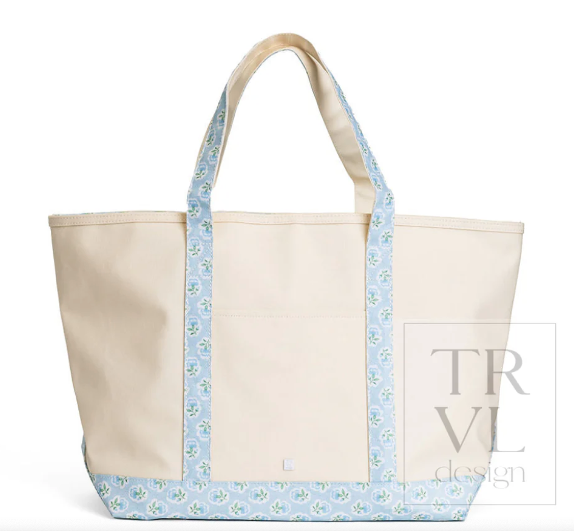 TRVL Maxi Tote - Patterned Trim