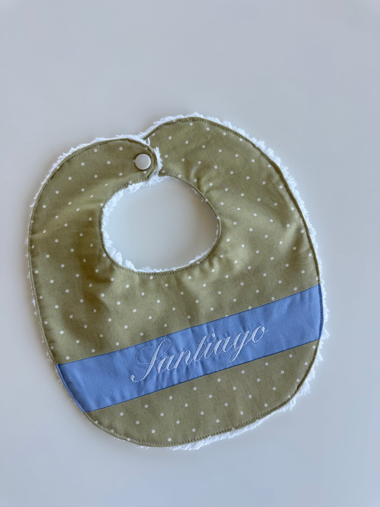 Custom Pieced Baby Bib with Towel Terry Backing
