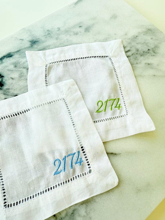 Custom Address Cocktail Napkins