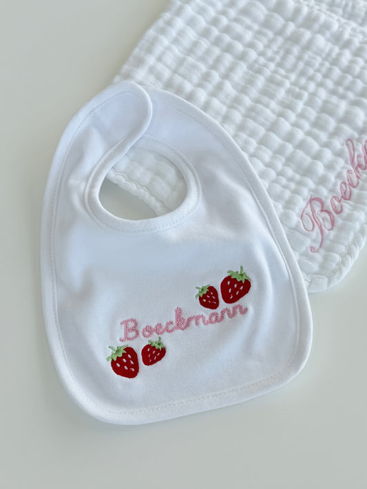 Strawberry Custom Baby Bib