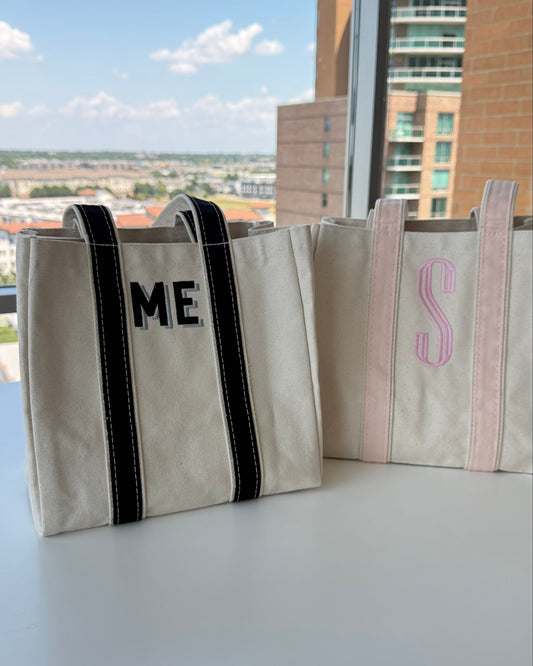 Square Canvas Tote - 4 Wine Bottle Carrier