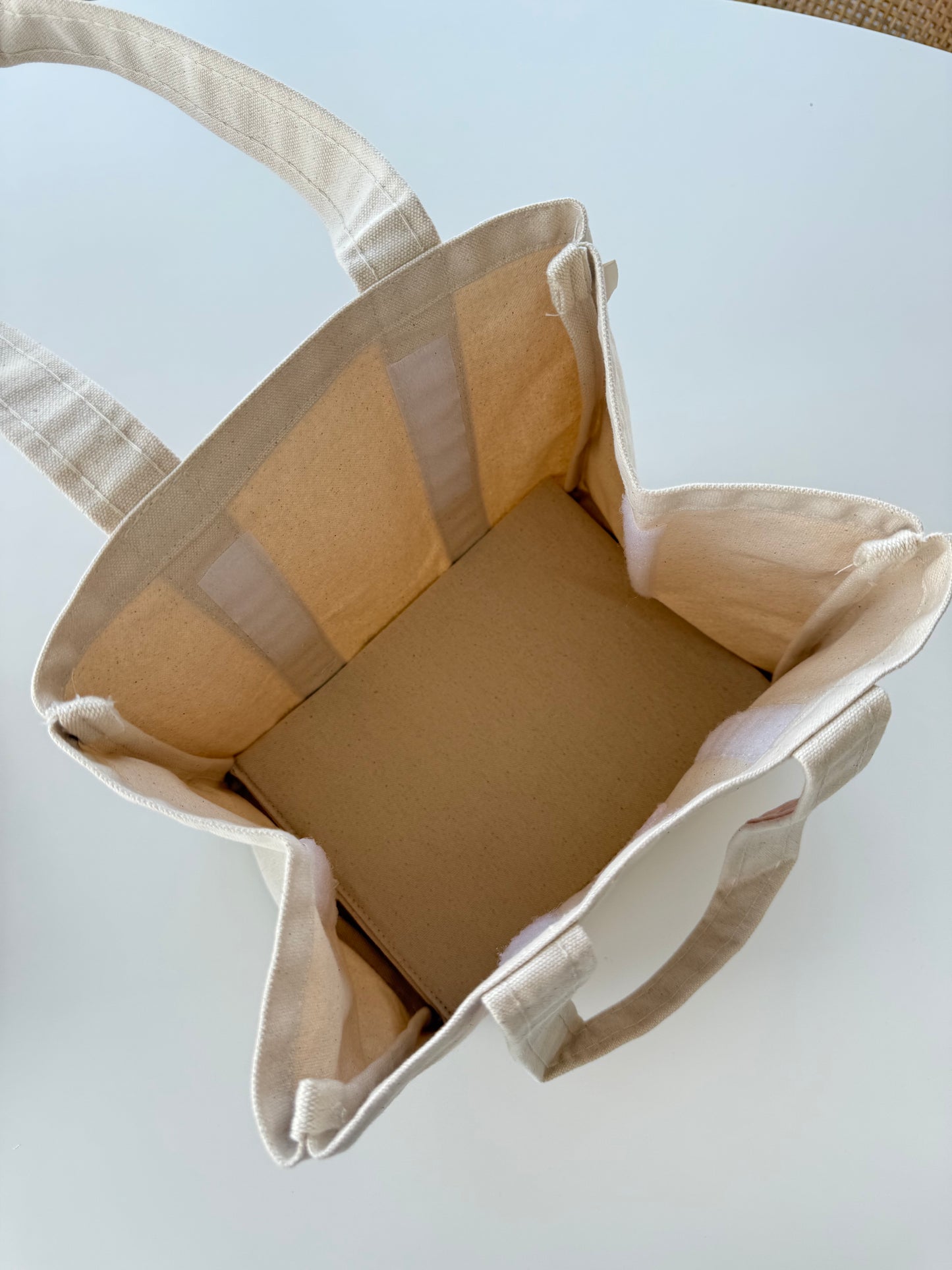 Square Canvas Tote - 4 Wine Bottle Carrier