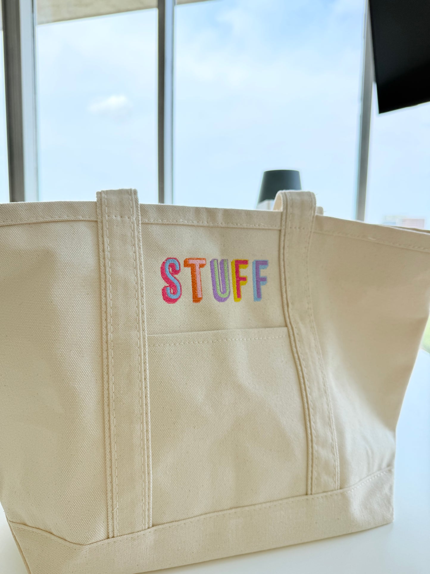Classic Canvas Tote - Zip Top Medium