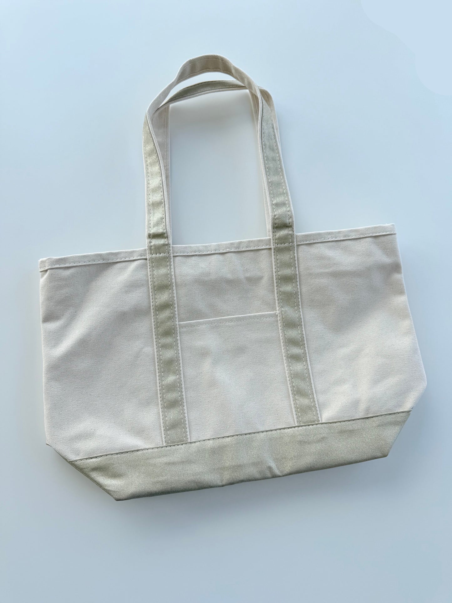 Metallic Classic Canvas Tote - Zip Top Medium