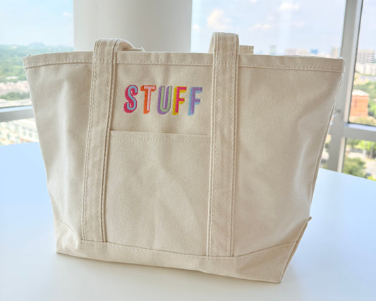 Classic Canvas Tote - Zip Top Medium