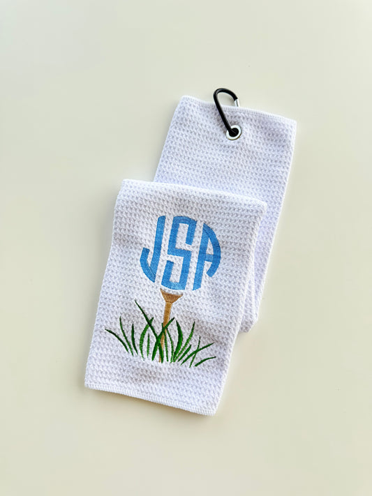 Monogram Ball Custom Golf Towel