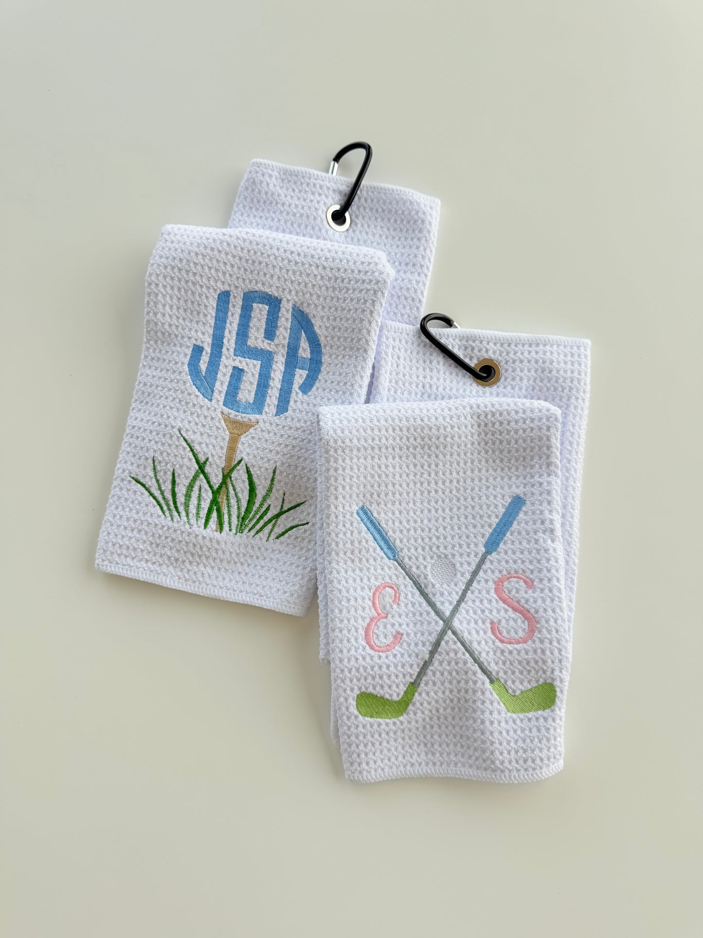 Crossed Clubs Custom Golf Towel