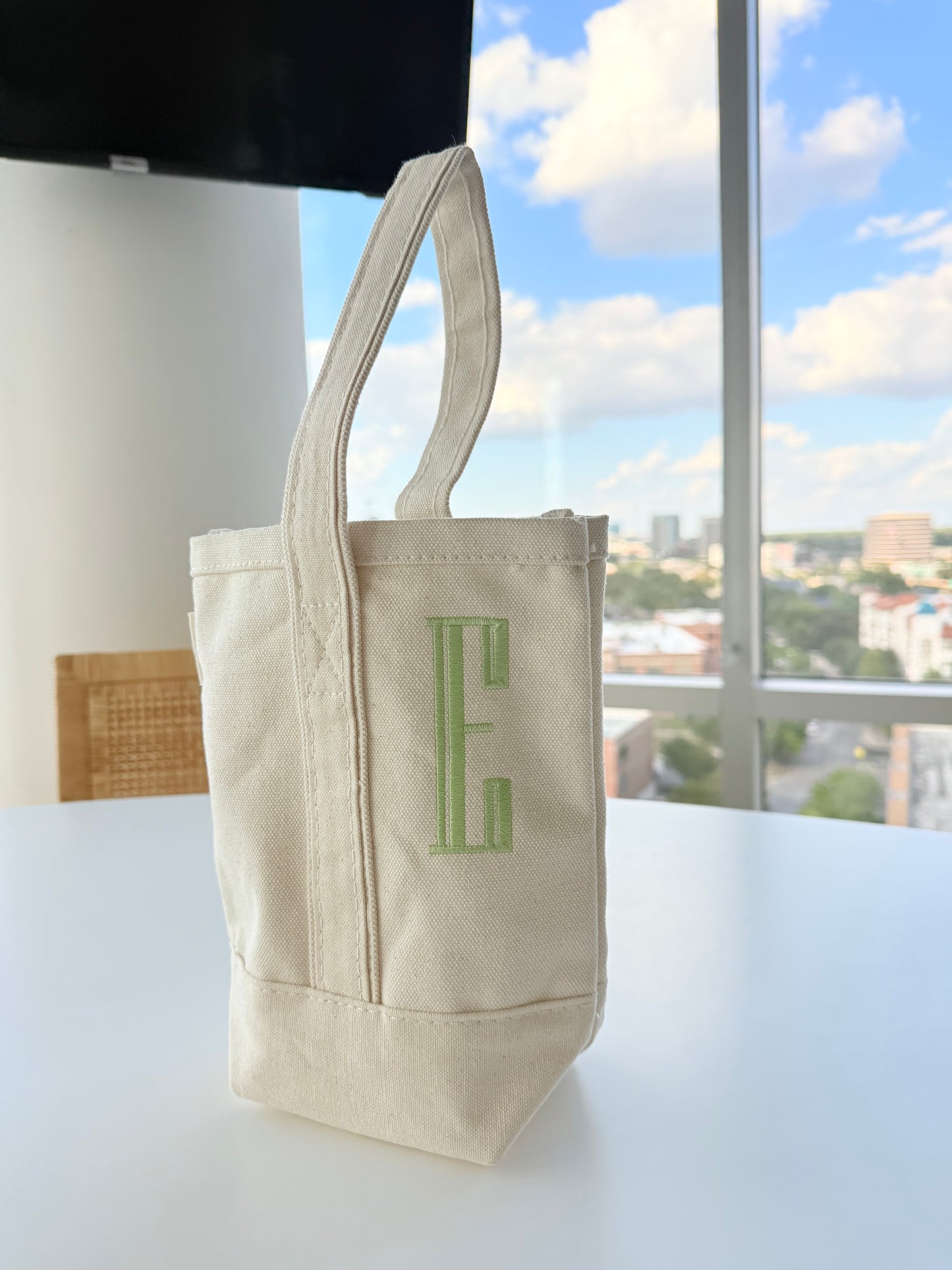 Duo Wine Tote Bag - Natural