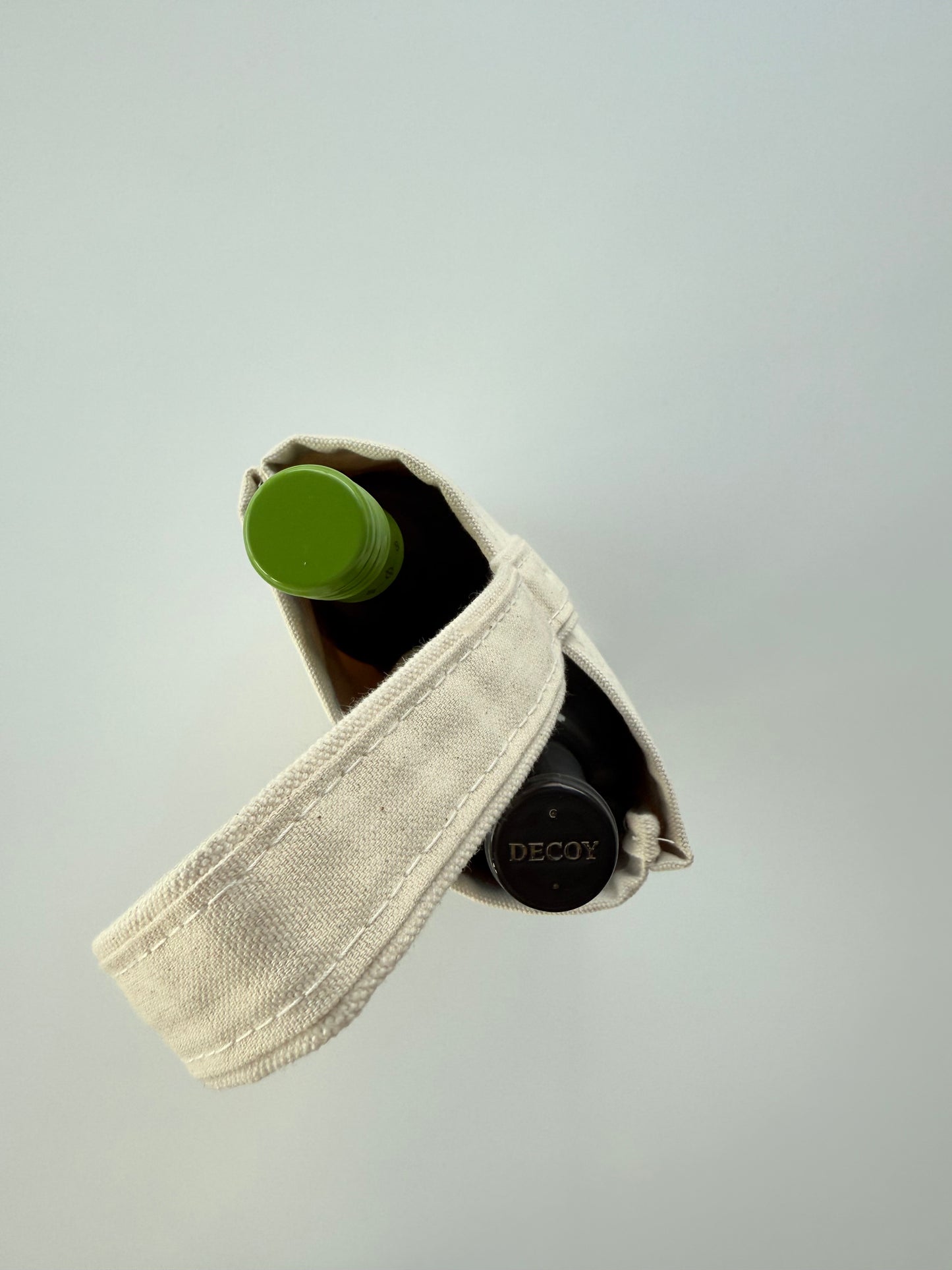 Duo Wine Tote Bag - Natural