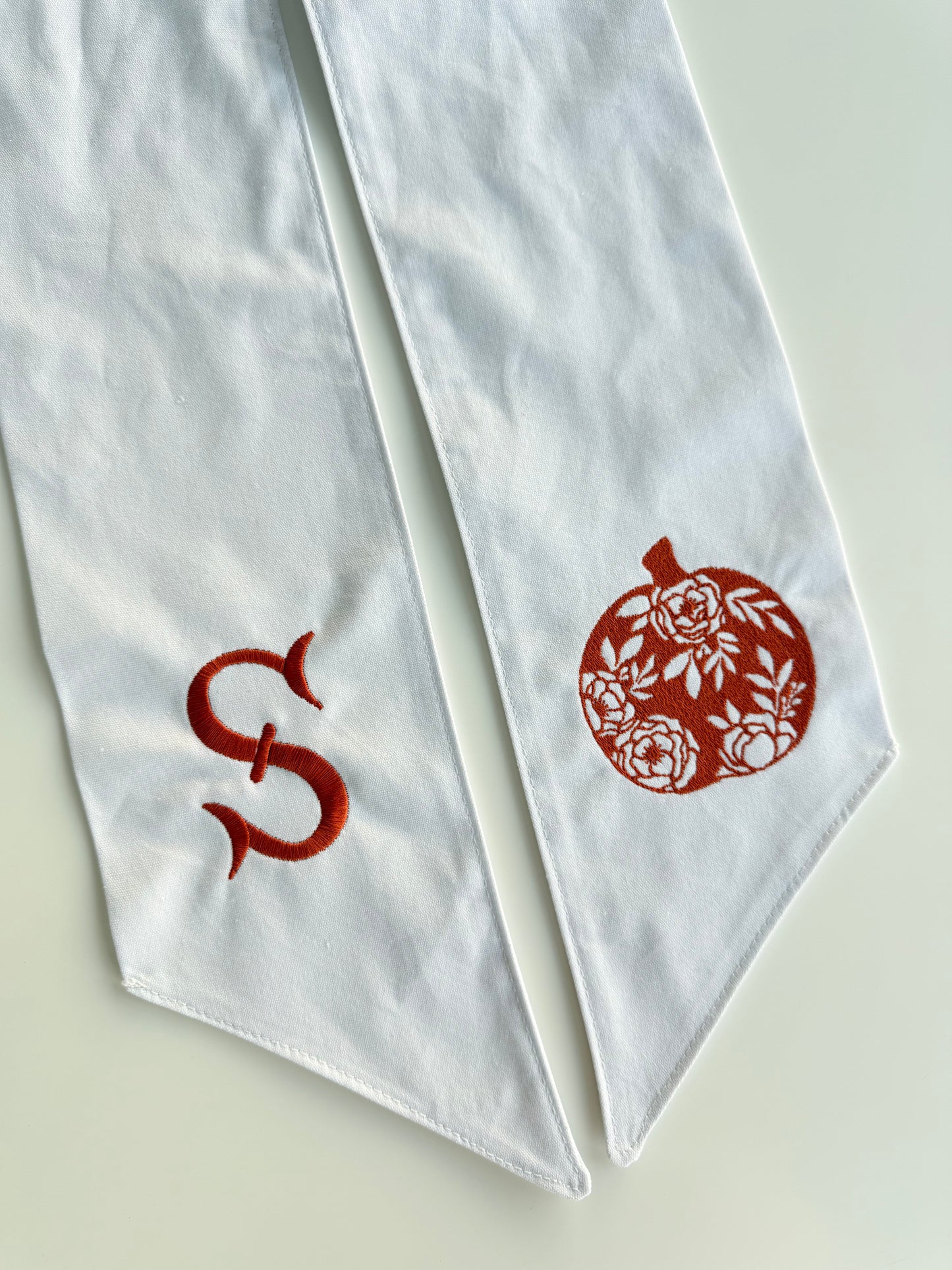 Floral Pumpkin Wreath Sash