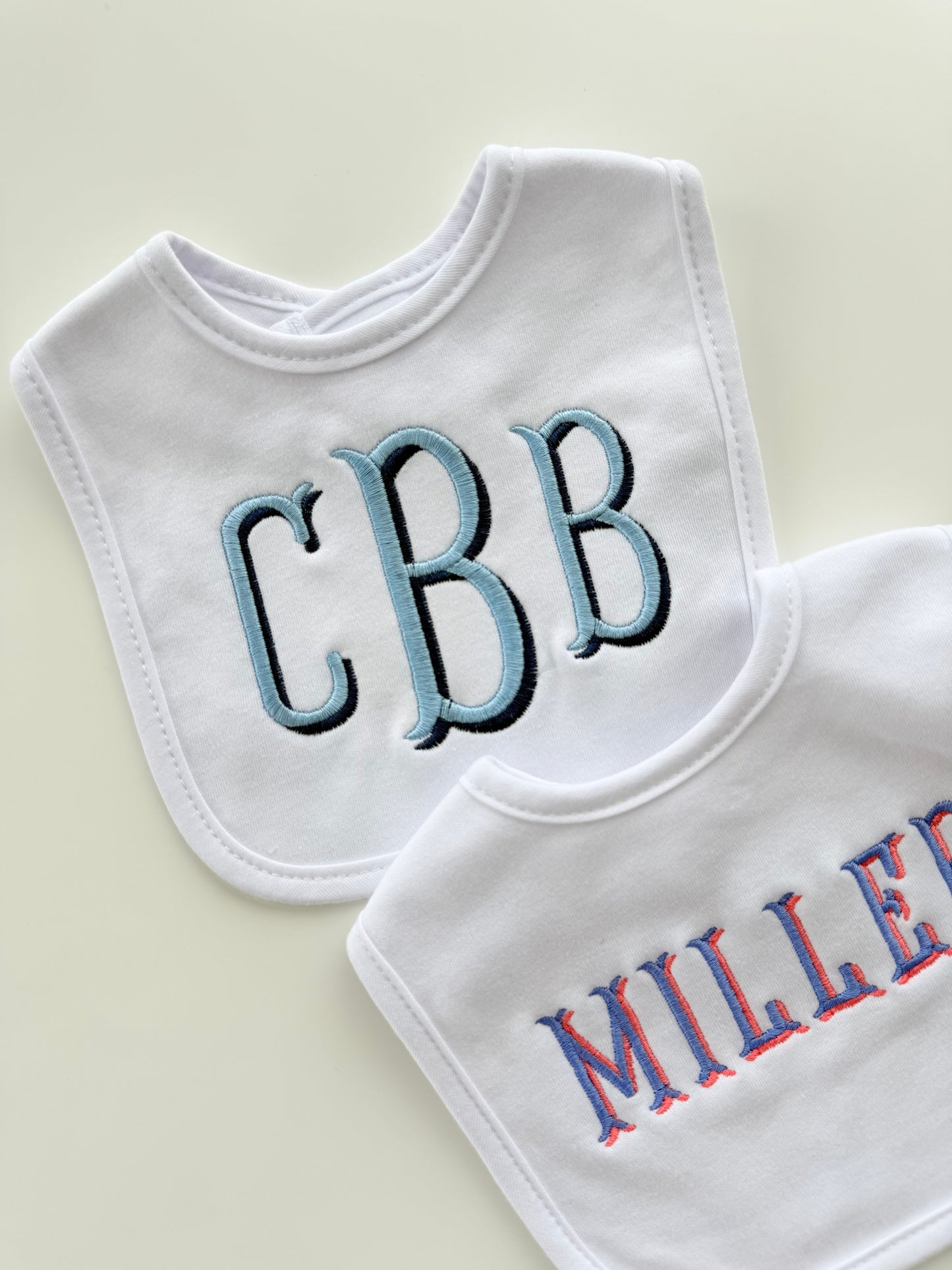 Monogram Cotton Baby Bib