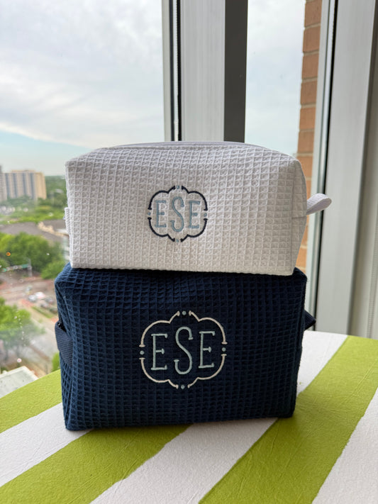 Monogram Small Waffle Pouch