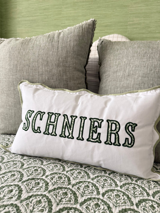 Applique Name Pillow - 12"x20"