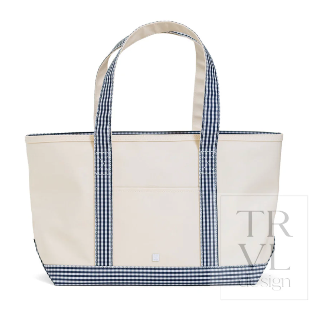 TRVL Medium Tote - Pattern Trim