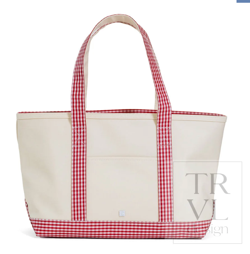TRVL Medium Tote - Pattern Trim