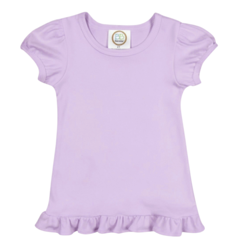 Girls Custom Ruffle Short Sleeve Tshirt