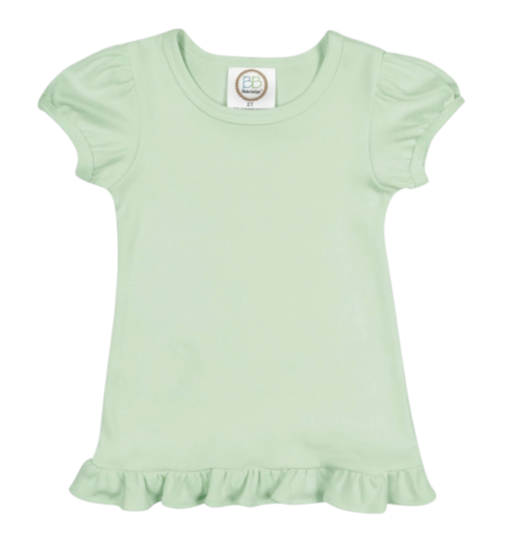 Girls Custom Ruffle Short Sleeve Tshirt