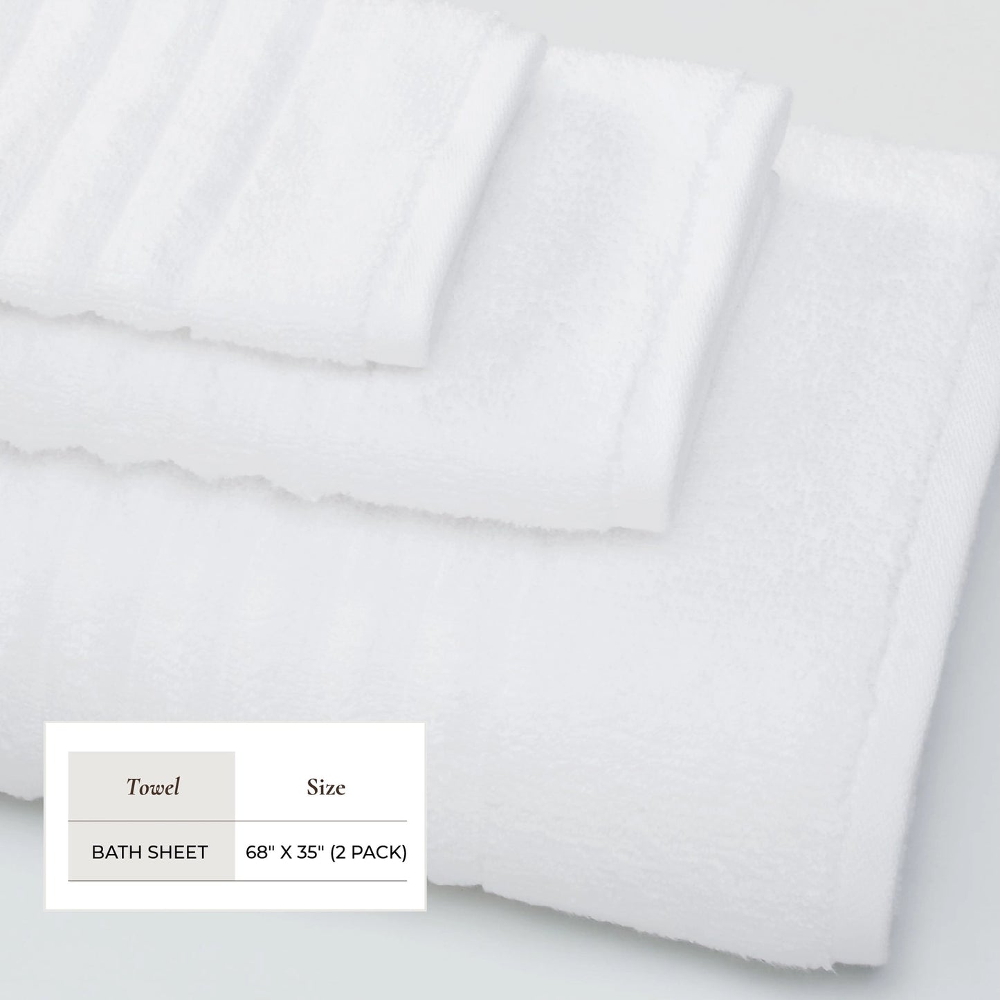 Cotton Ribbed 2 Bath Sheets